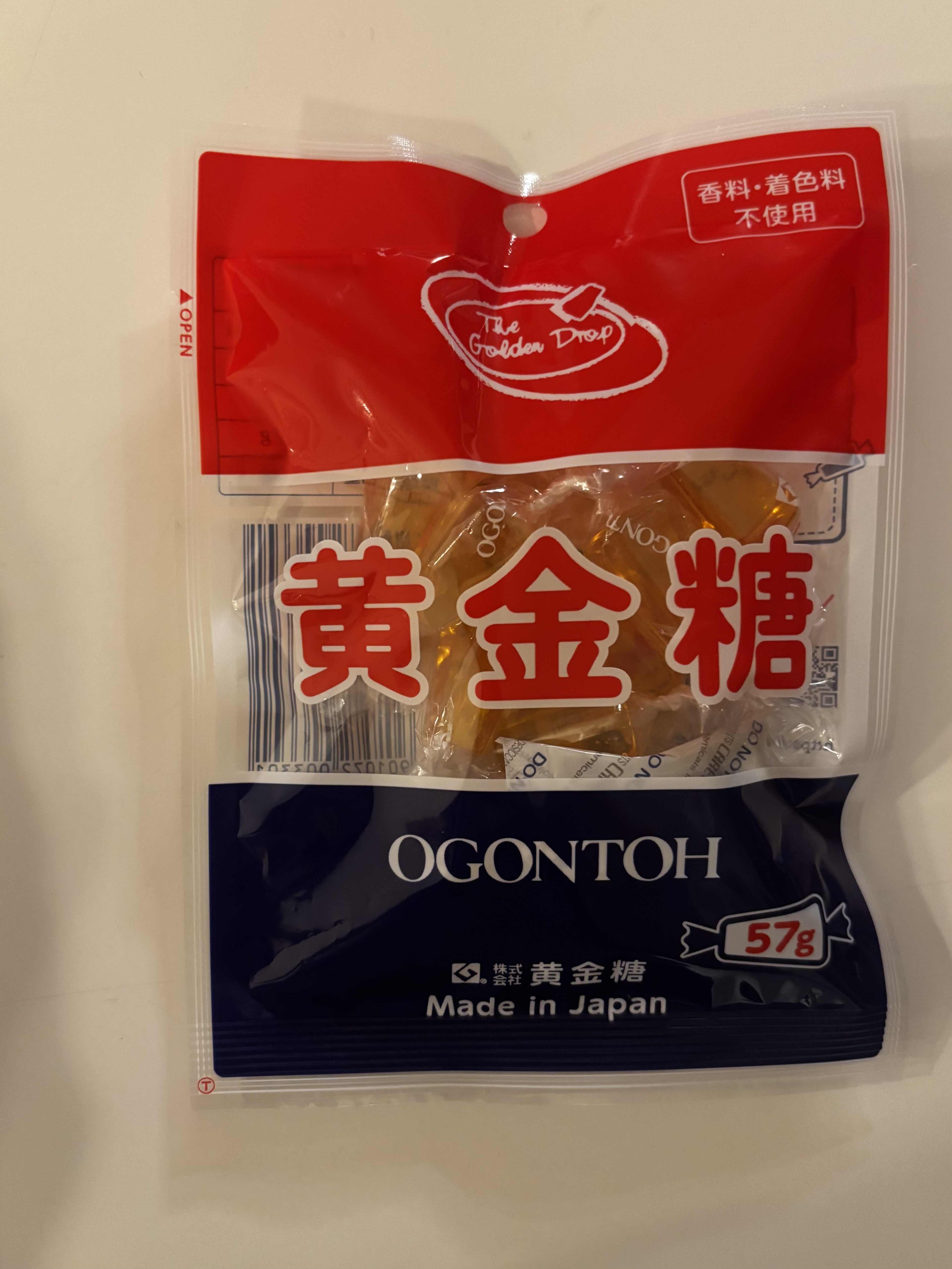 黄金糖のパッケージ